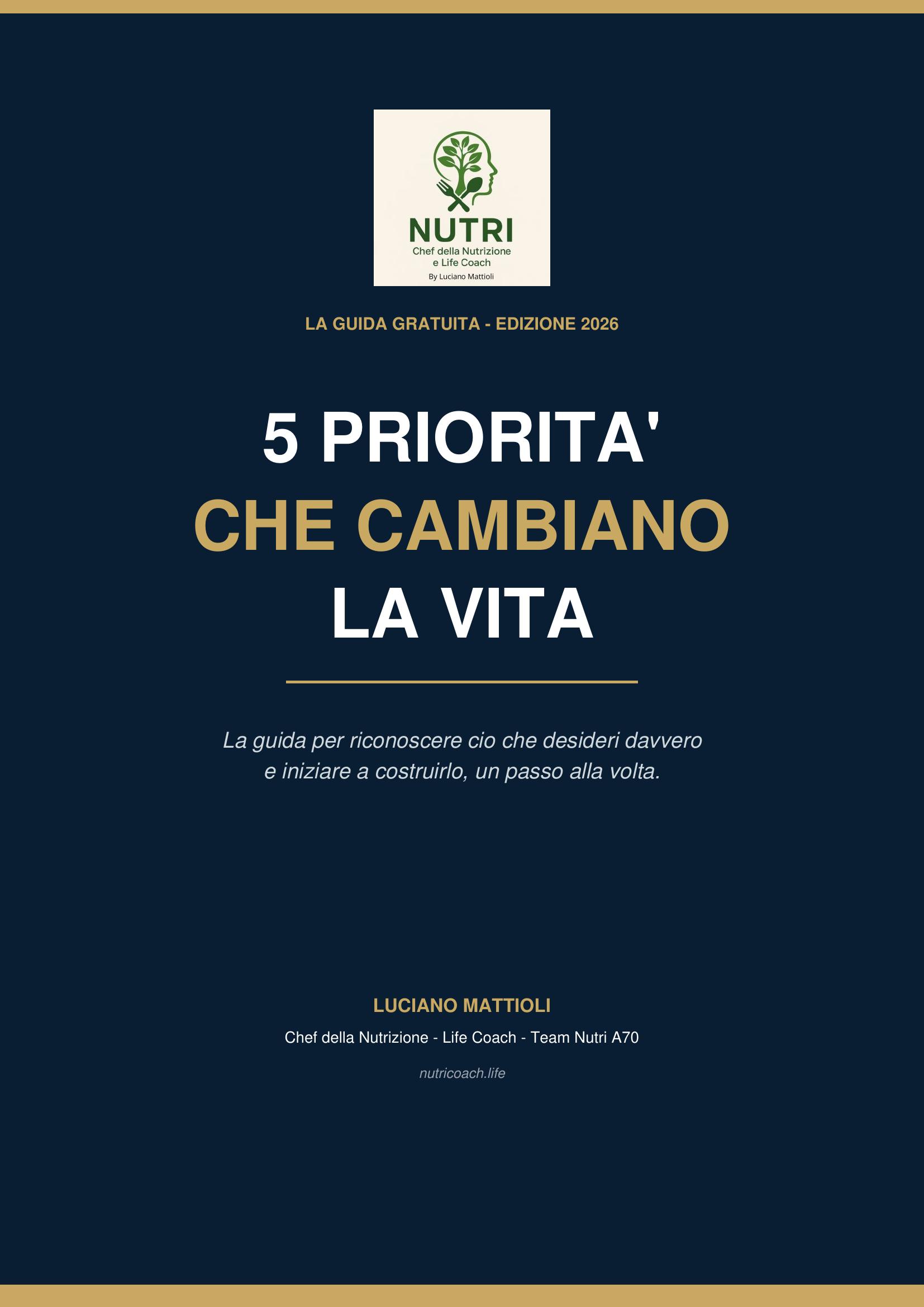 Copertina Guida 5 Priorità che cambiano la vita di Luciano Mattioli